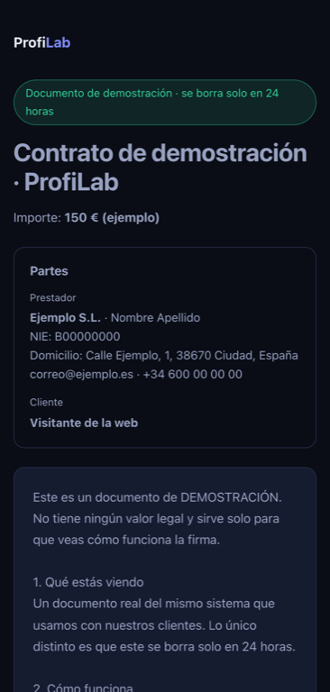 Firma de contratos